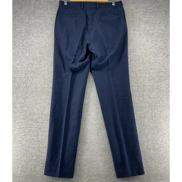 Taylor Stitch Dress Pants Men Size 30x32 Blue Virgin Wool Linen Blend